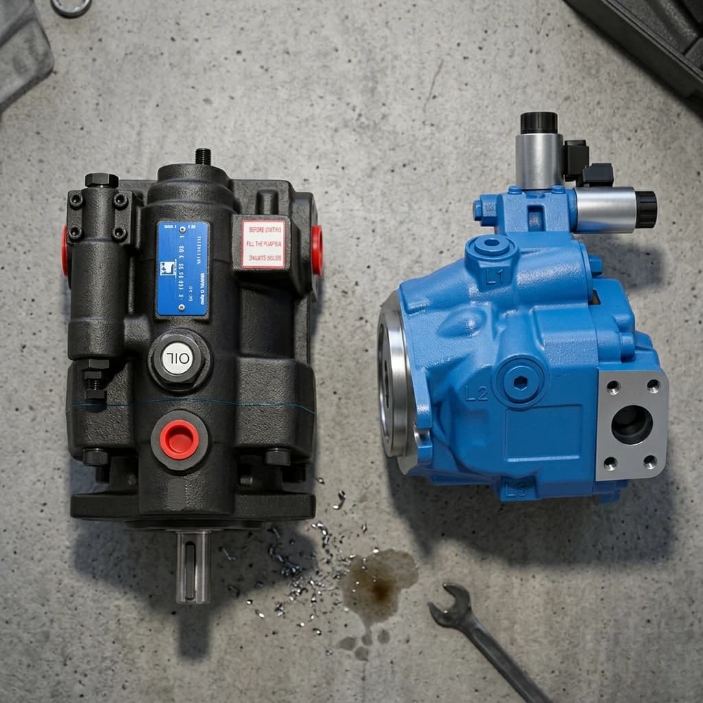 Serviced industrial pump and motor unit with power connections, ready for installation